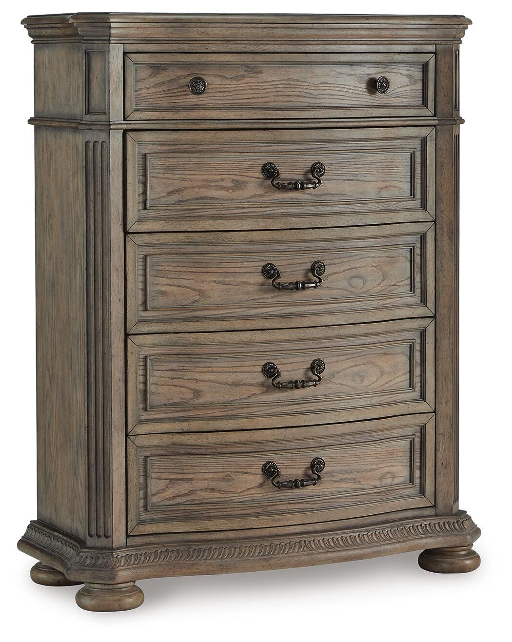 Ardenfield King Upholstered Sleigh Bed, Dresser, Mirror, Chest and 2 Nightstands