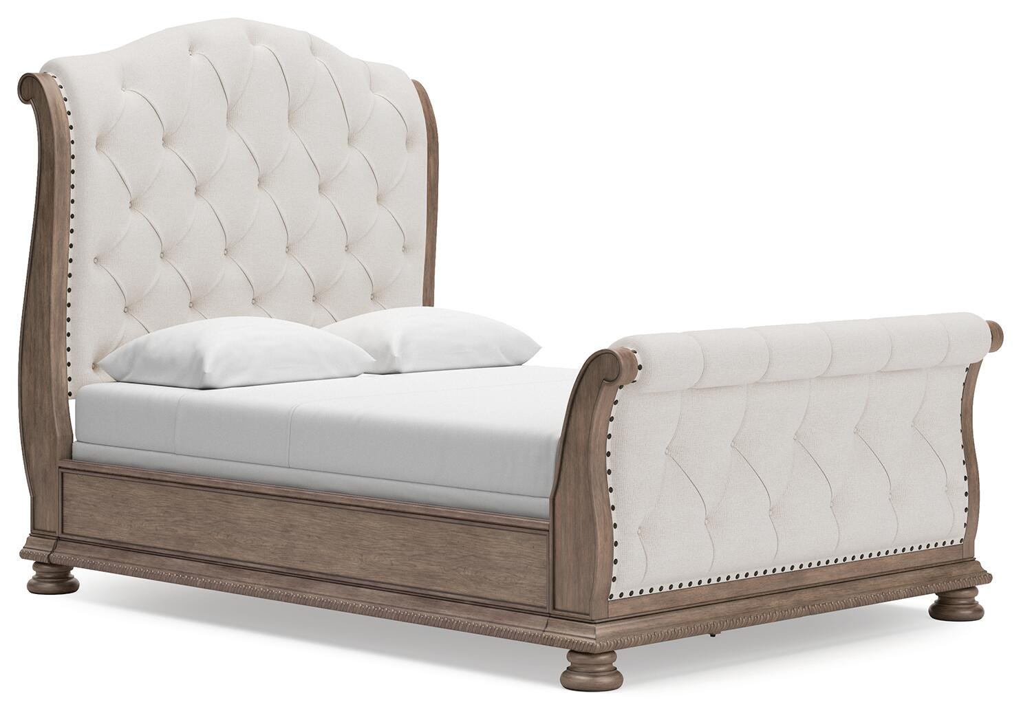 Ardenfield Queen Upholstered Sleigh Bed, Dresser and Mirror Signature Design by Ashley® Bedroom