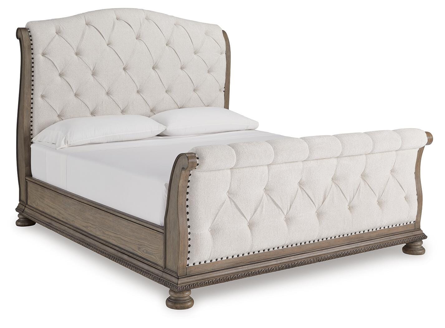 Ardenfield King Upholstered Sleigh Bed, Dresser, Mirror, Chest and 2 Nightstands