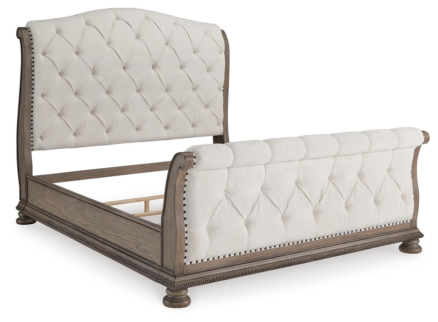 Ardenfield King Upholstered Sleigh Bed, Dresser, Mirror, Chest and 2 Nightstands
