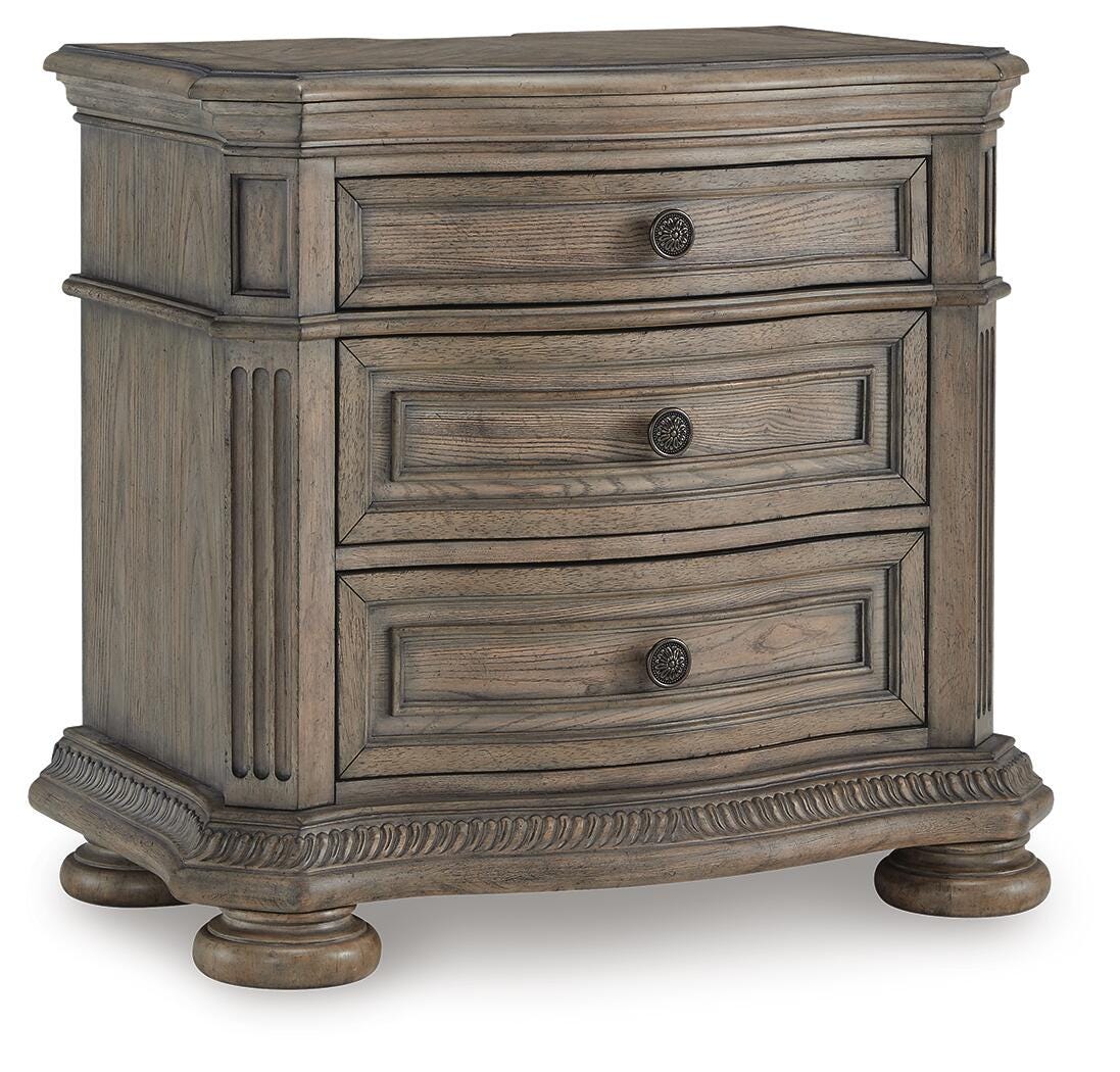 Ardenfield King Upholstered Sleigh Bed, Dresser, Mirror, Chest and 2 Nightstands