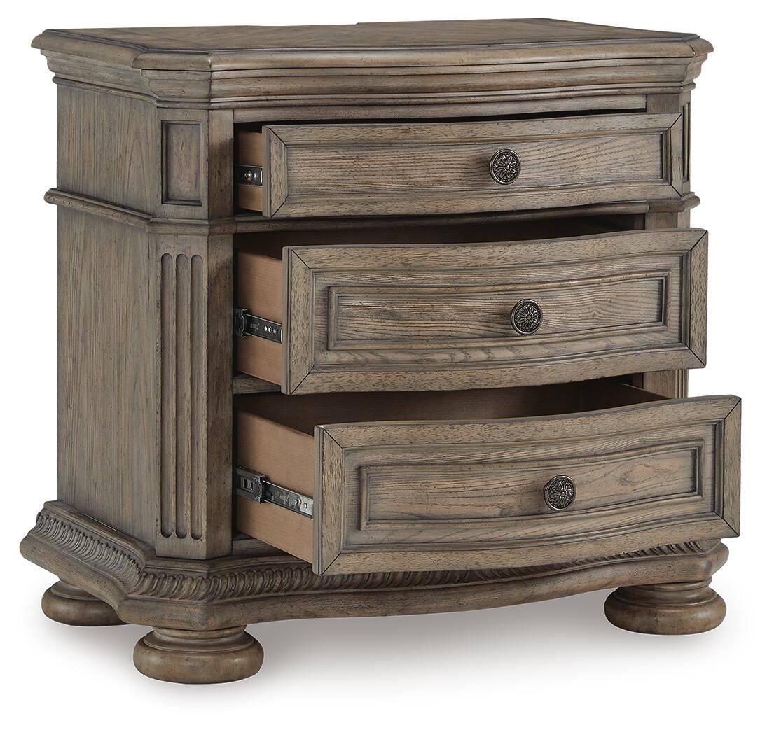 Ardenfield King Upholstered Sleigh Bed, Dresser, Mirror, Chest and 2 Nightstands