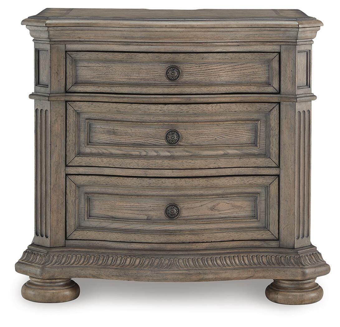 Ardenfield King Upholstered Sleigh Bed, Dresser, Mirror, Chest and 2 Nightstands