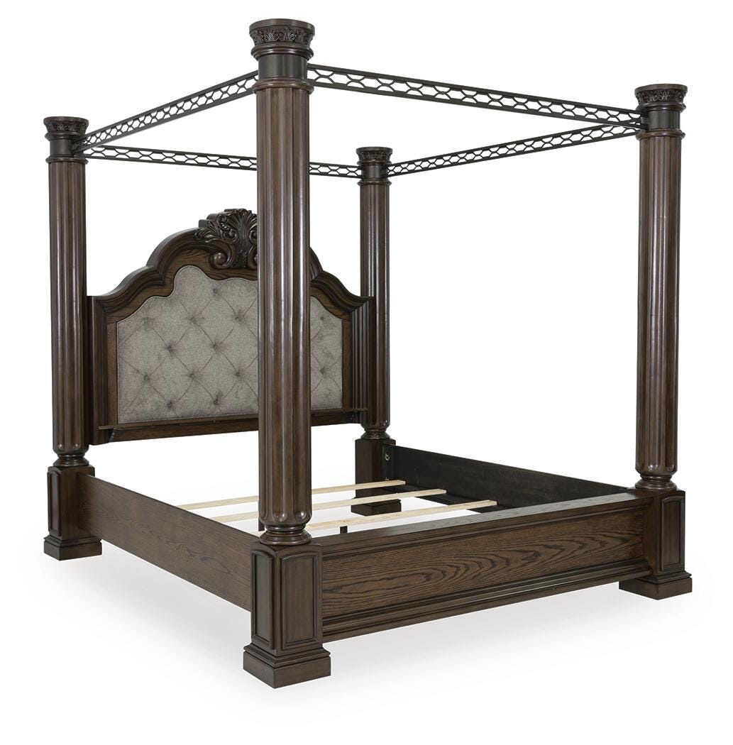 Maylee King Canopy Bed and 2 Nightstands — 91-Inch Posts Signature Design by Ashley® Bedroom