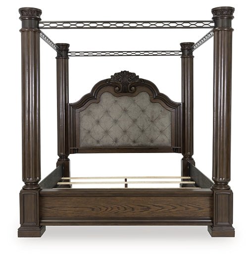 Maylee Queen Canopy Bed, Dresser and Mirror Ashley® Bedroom
