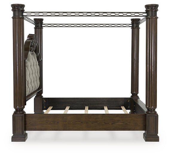 Maylee Queen Canopy Bed, Dresser and Mirror Ashley® Bedroom