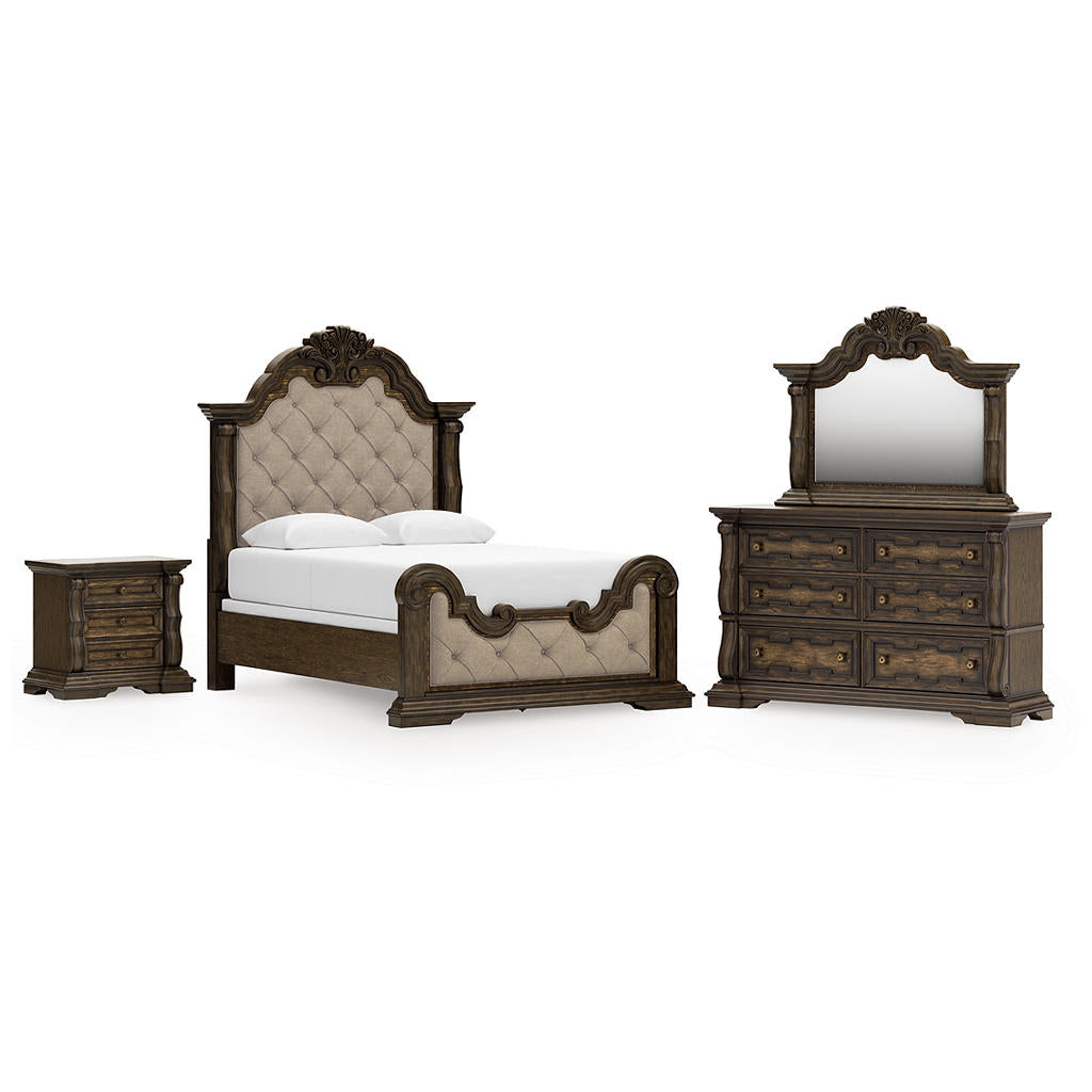 Maylee Queen Upholstered Panel Bed, Dresser, Mirror and Nightstand Signature Design by Ashley® Uncategorized