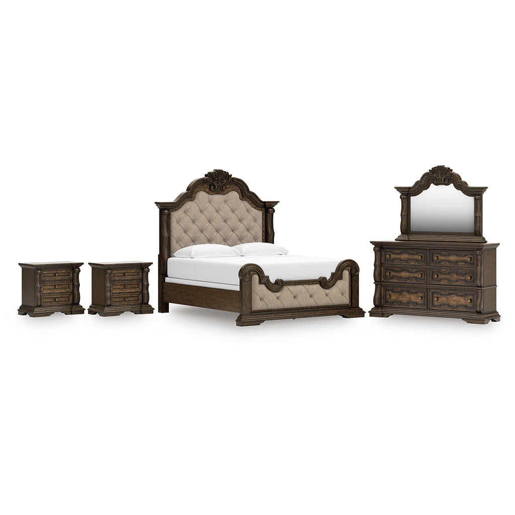 Maylee King Upholstered Bed, Dresser, Mirror and 2 Nightstands Signature Design by Ashley® Uncategorized