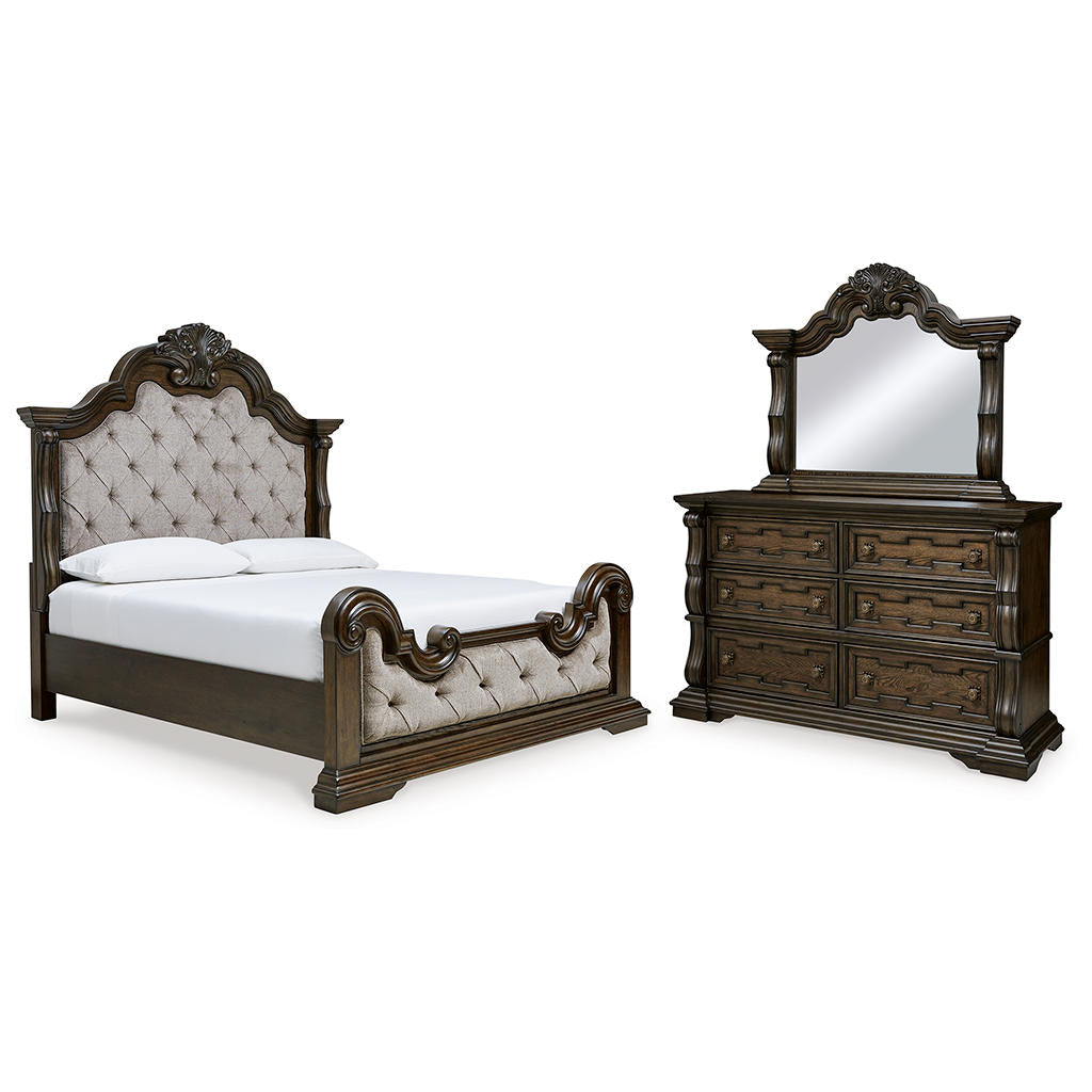 Maylee King Upholstered Bed, Dresser and Mirror Signature Design by Ashley® Uncategorized