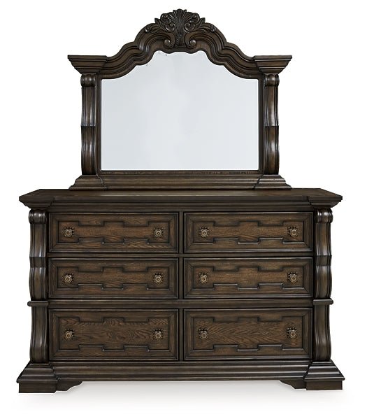 Maylee Queen Canopy Bed, Dresser and Mirror Ashley® Bedroom
