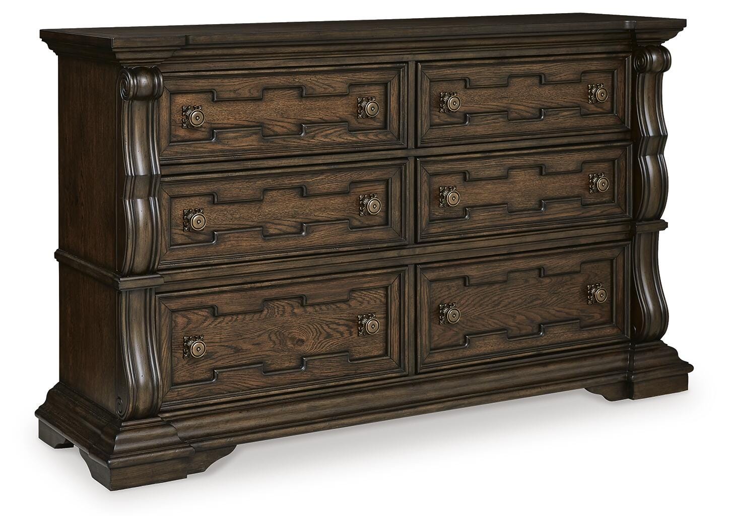 Maylee Queen Upholstered Panel Bed, Dresser and 2 Nightstands