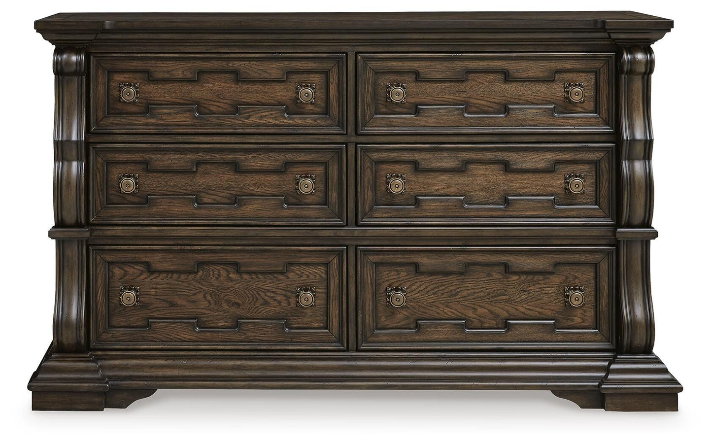 Maylee Queen Upholstered Panel Bed, Dresser and 2 Nightstands