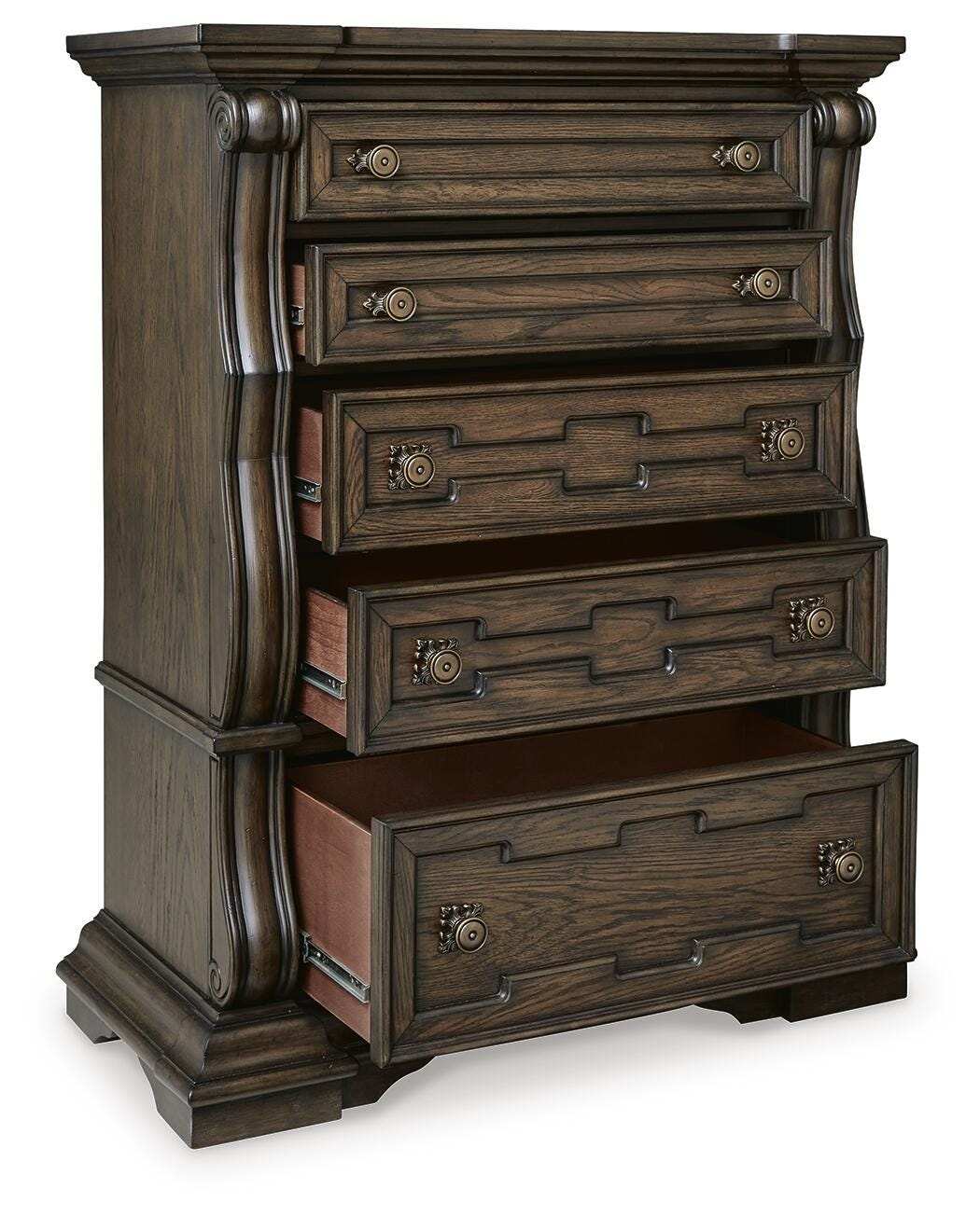 Maylee King Upholstered Bed 5-Piece Set — Chest, Mirror Signature Design by Ashley® Bedroom