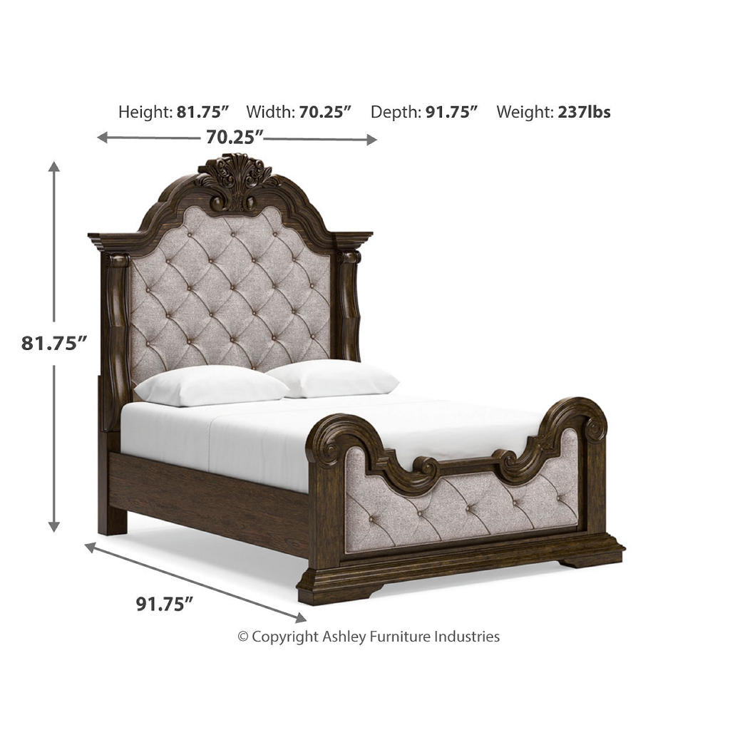 Maylee Queen Upholstered Panel Bed, Dresser, Mirror and Nightstand Signature Design by Ashley® Uncategorized