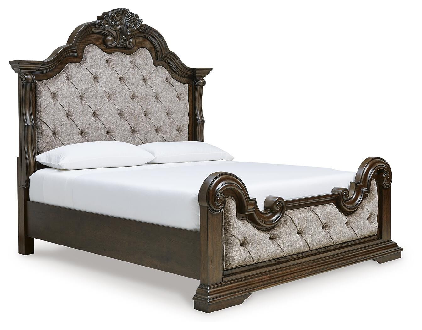 Maylee King Upholstered Bed 5-Piece Set — Chest, Mirror Signature Design by Ashley® Bedroom