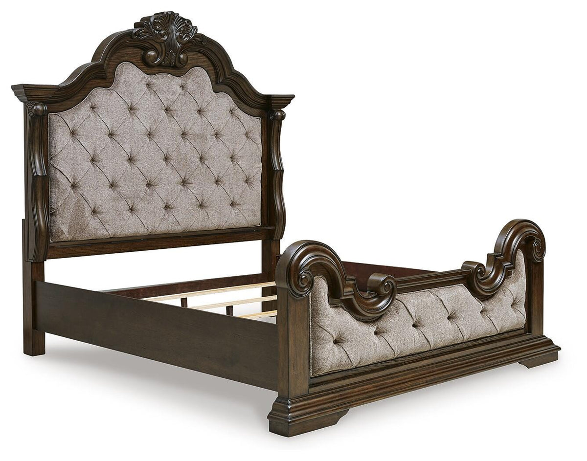 Maylee King Upholstered Bed 5-Piece Set — Chest, Mirror Signature Design by Ashley® Bedroom
