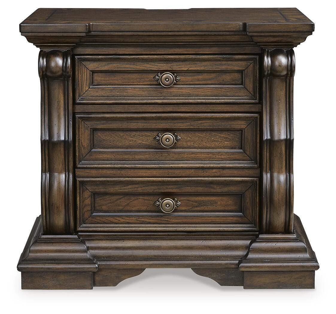 Maylee Queen Upholstered Panel Bed, Dresser and 2 Nightstands
