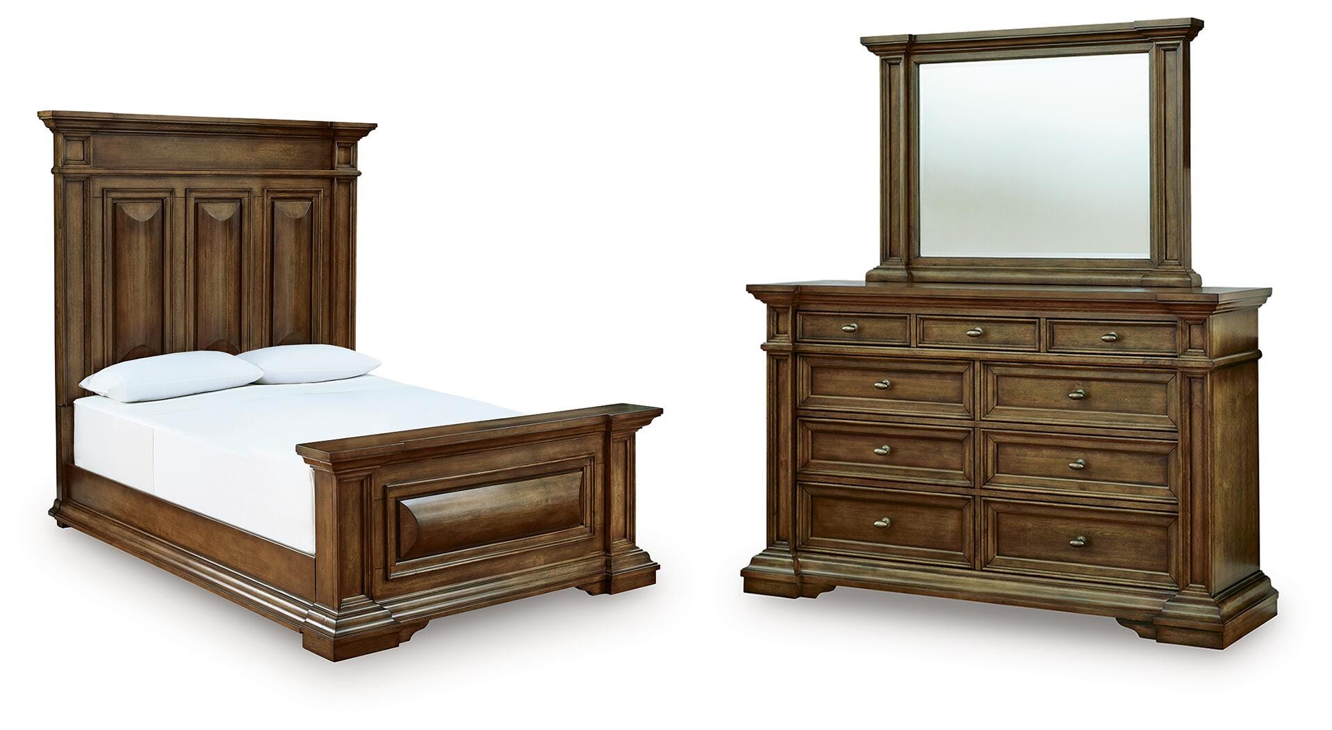Frantanna Queen Panel Bed, Dresser and Mirror — 74in Headboard Signature Design by Ashley® Bedroom