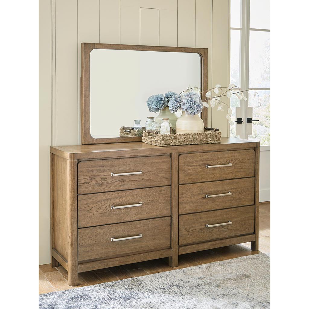Cabalynn Dresser and Mirror Set (B1) — Glazed Hickory Signature Design by Ashley® Bedroom