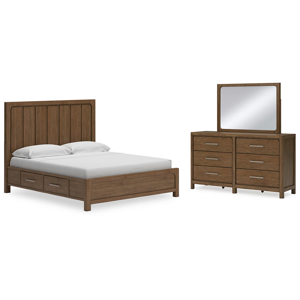 Cabalynn California King Panel Bed with Storage, Dresser and Mirror Signature Design by Ashley® Uncategorized
