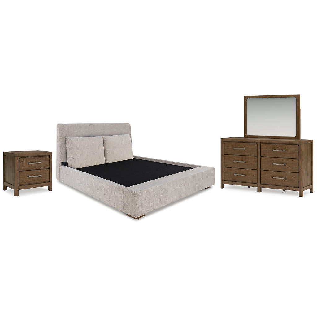 Cabalynn King Upholstered Bed, Dresser, Mirror and Nightstand Signature Design by Ashley® Uncategorized