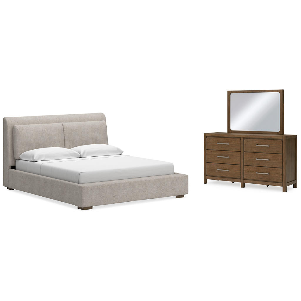 Cabalynn King Upholstered Bed, Dresser and Mirror Signature Design by Ashley® Uncategorized