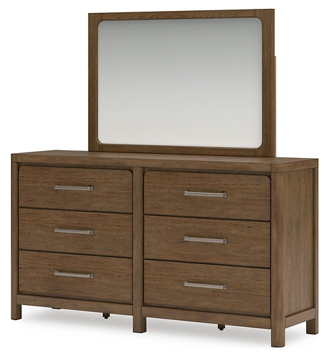 Cabalynn Queen Panel Bed with Storage, Dresser and Mirror