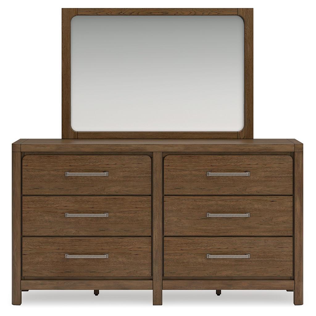 Cabalynn Dresser and Mirror Set (B1) — Glazed Hickory Signature Design by Ashley® Bedroom