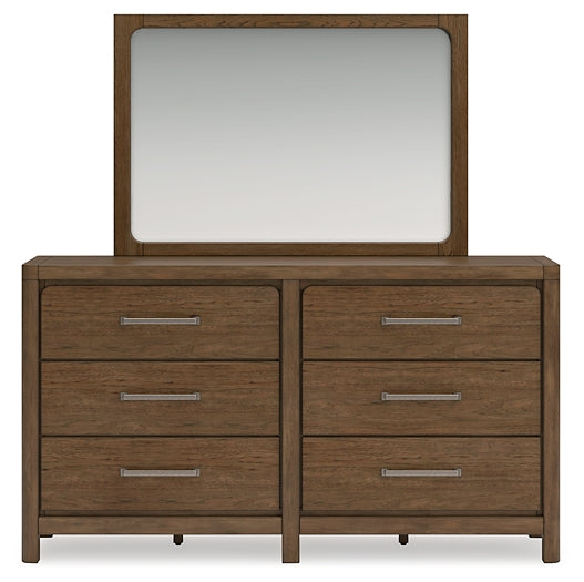 Cabalynn Queen Panel Bed with Storage, Dresser and Mirror