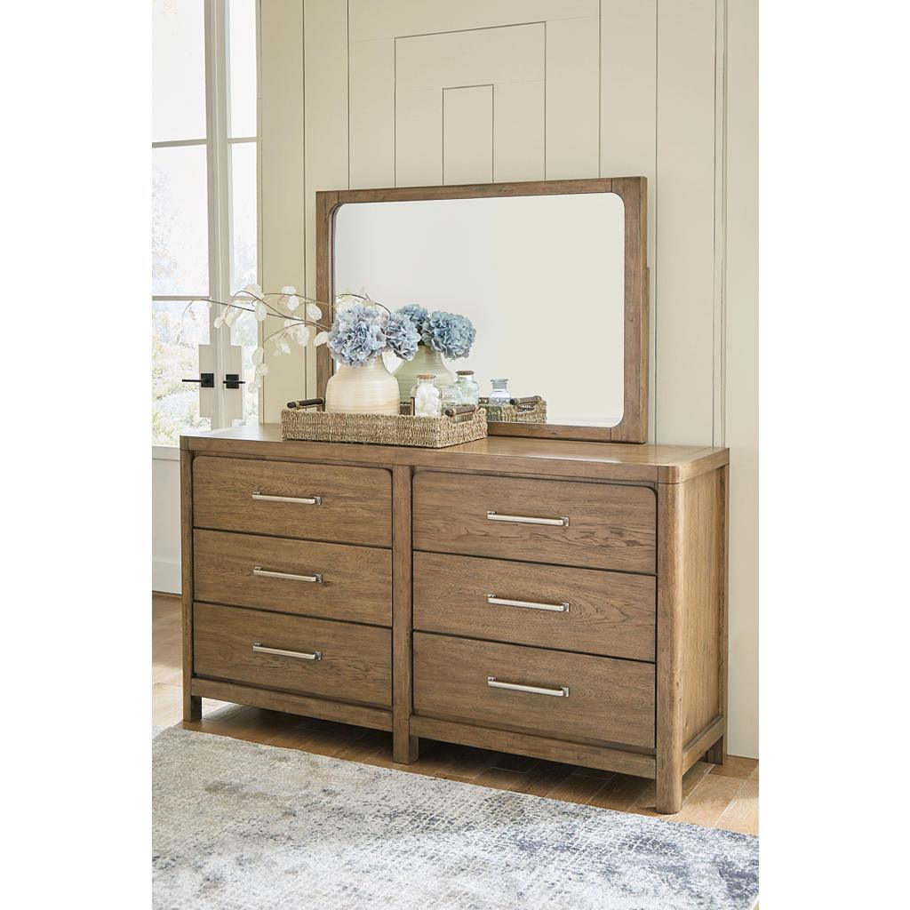 Cabalynn Dresser and Mirror Set (B1) — Glazed Hickory Signature Design by Ashley® Bedroom