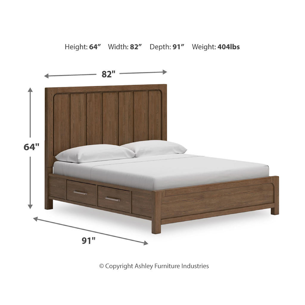 Cabalynn California King Panel Bed with Storage, Dresser and Mirror Signature Design by Ashley® Uncategorized
