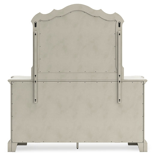 Arlendyne King Upholstered Bed, Dresser and Mirror