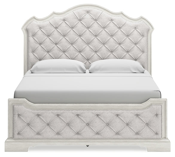 Arlendyne King Upholstered Bed, Dresser and Mirror