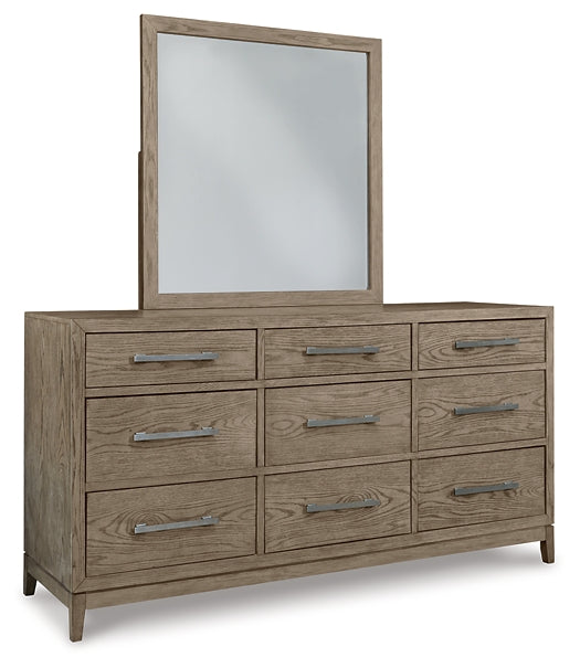 Chrestner Queen Panel Bed, Dresser and Mirror