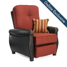 Breckenridge Patio Recliner w/ Brick Red Cushion