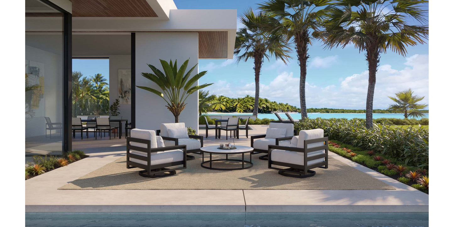 Greyson Outdoor Round Cocktail Table Bassett