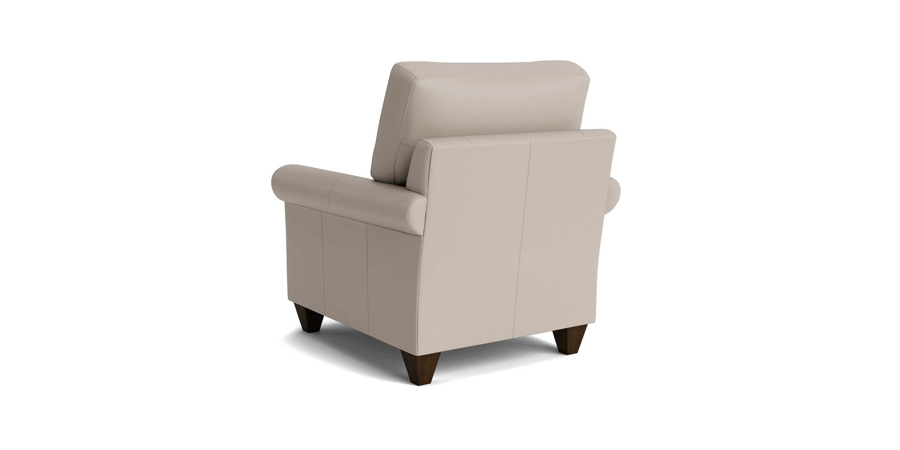 True Custom® Leather Panel Arm Accent Chair Bassett