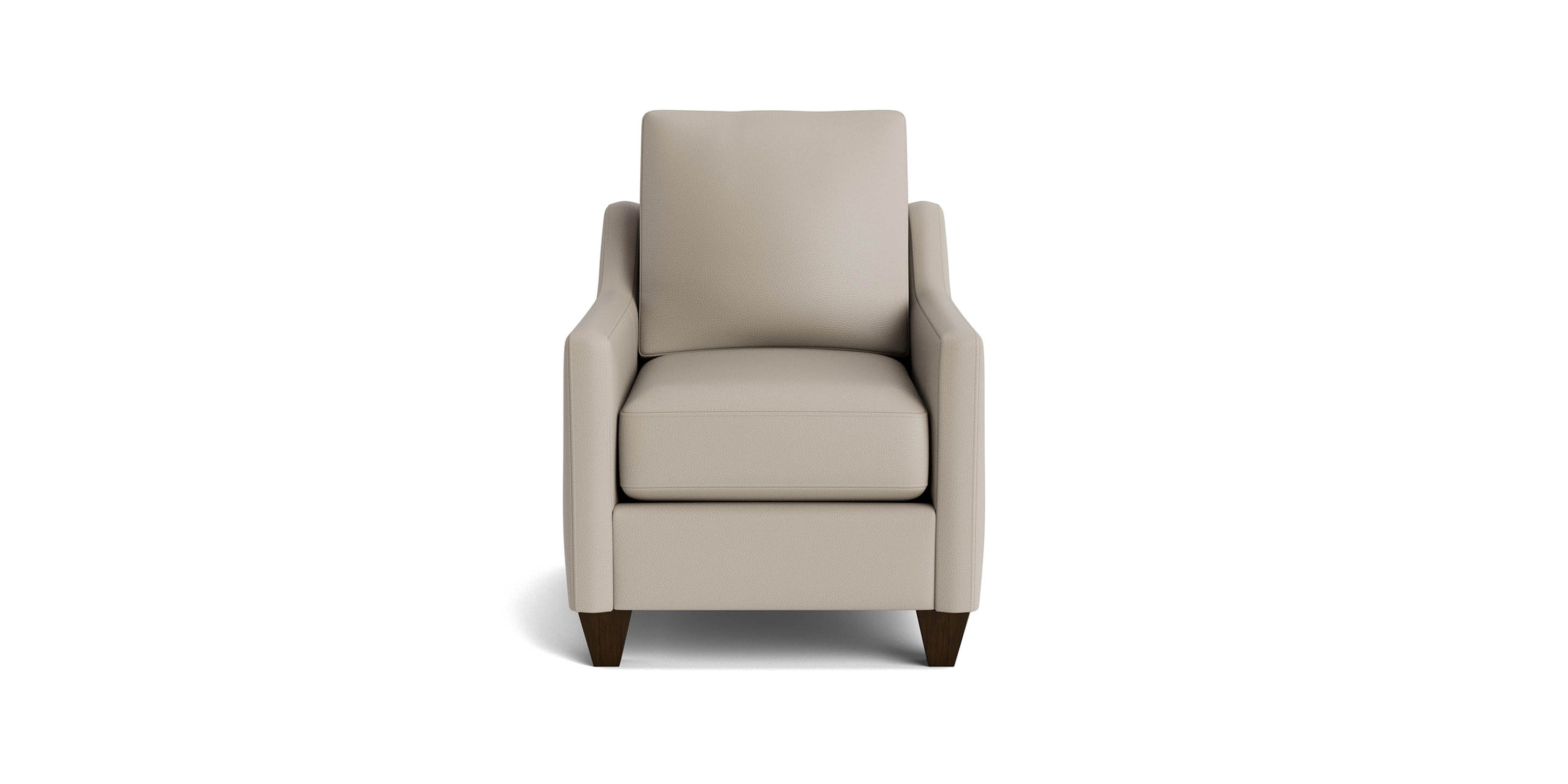 True Custom® Leather Slope Arm Accent Chair Bassett
