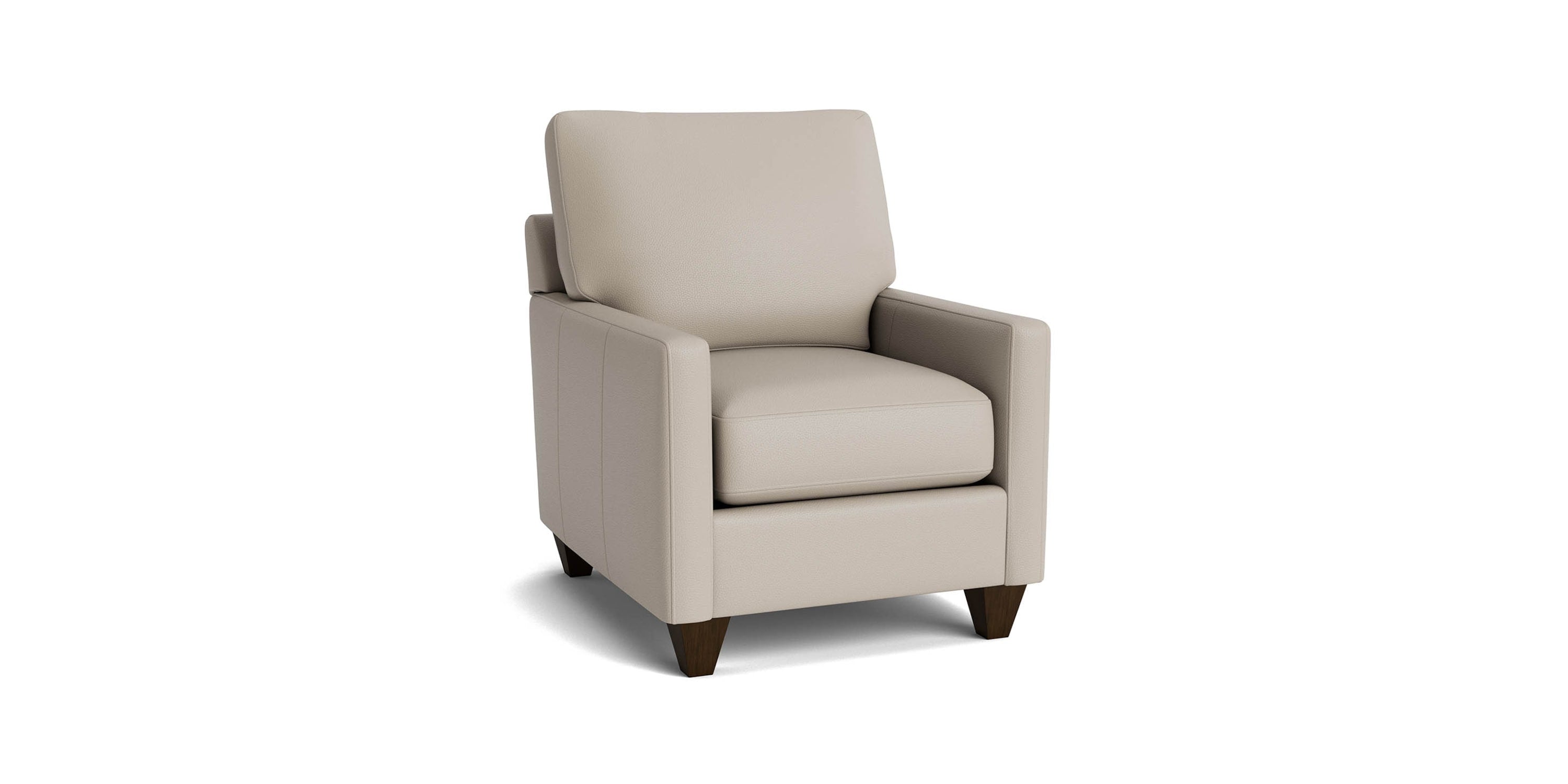 True Custom® Leather Track Arm Accent Chair Bassett