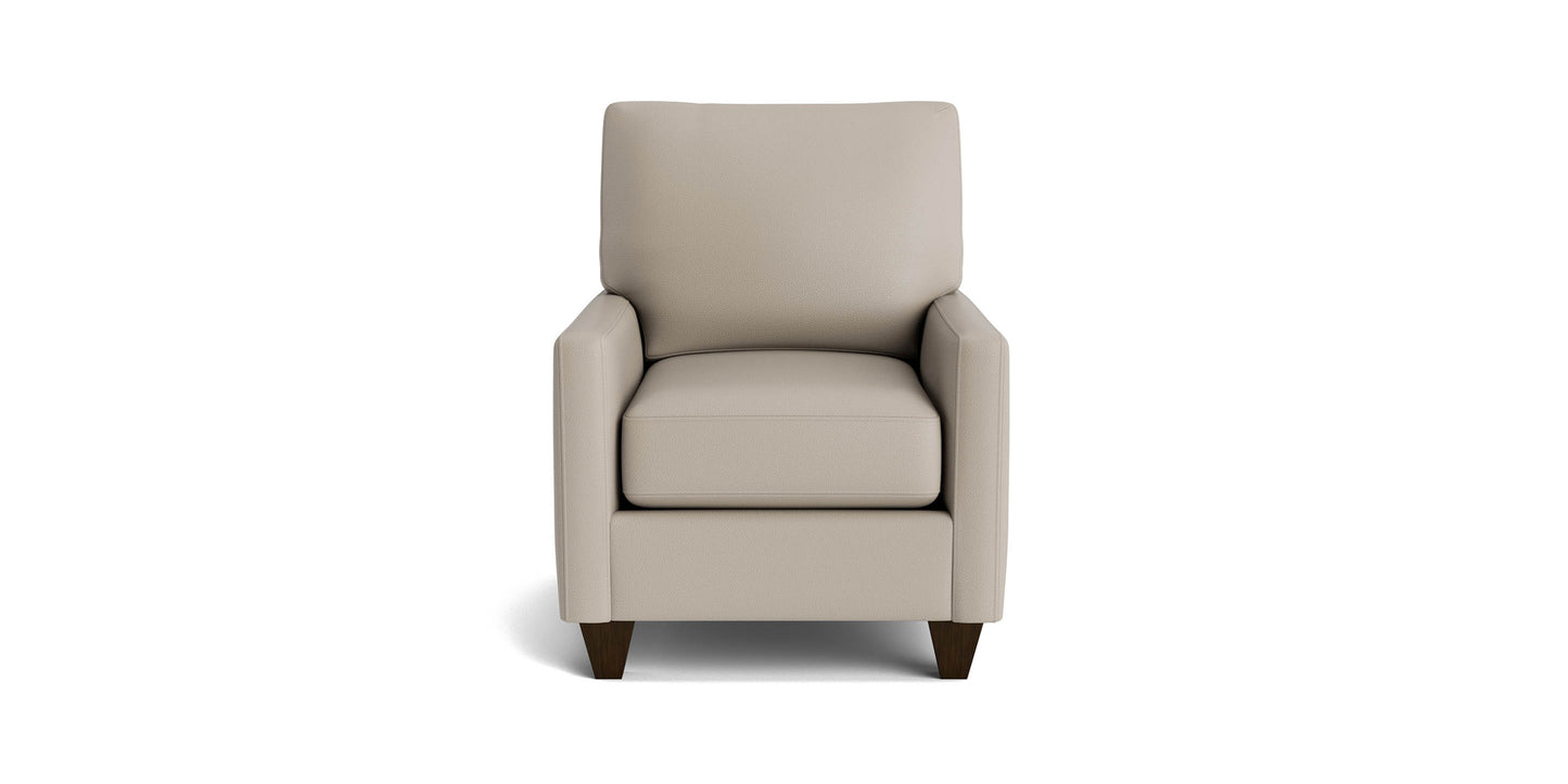 True Custom® Leather Track Arm Accent Chair Bassett