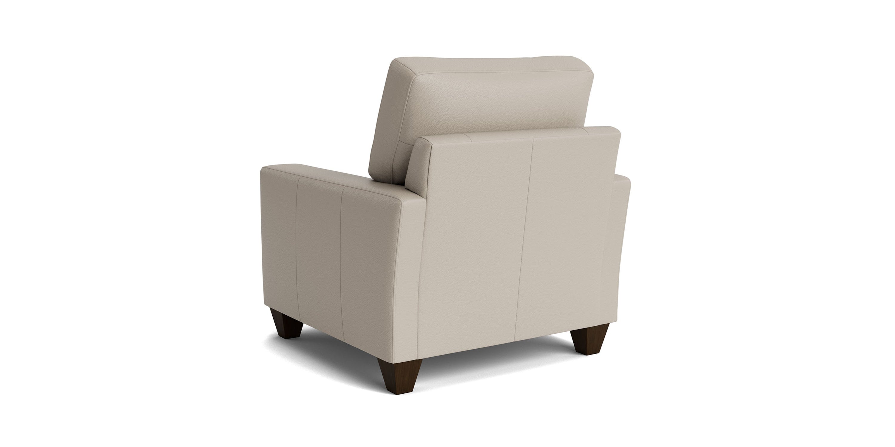 True Custom® Leather Large Track Arm Accent Chair Bassett