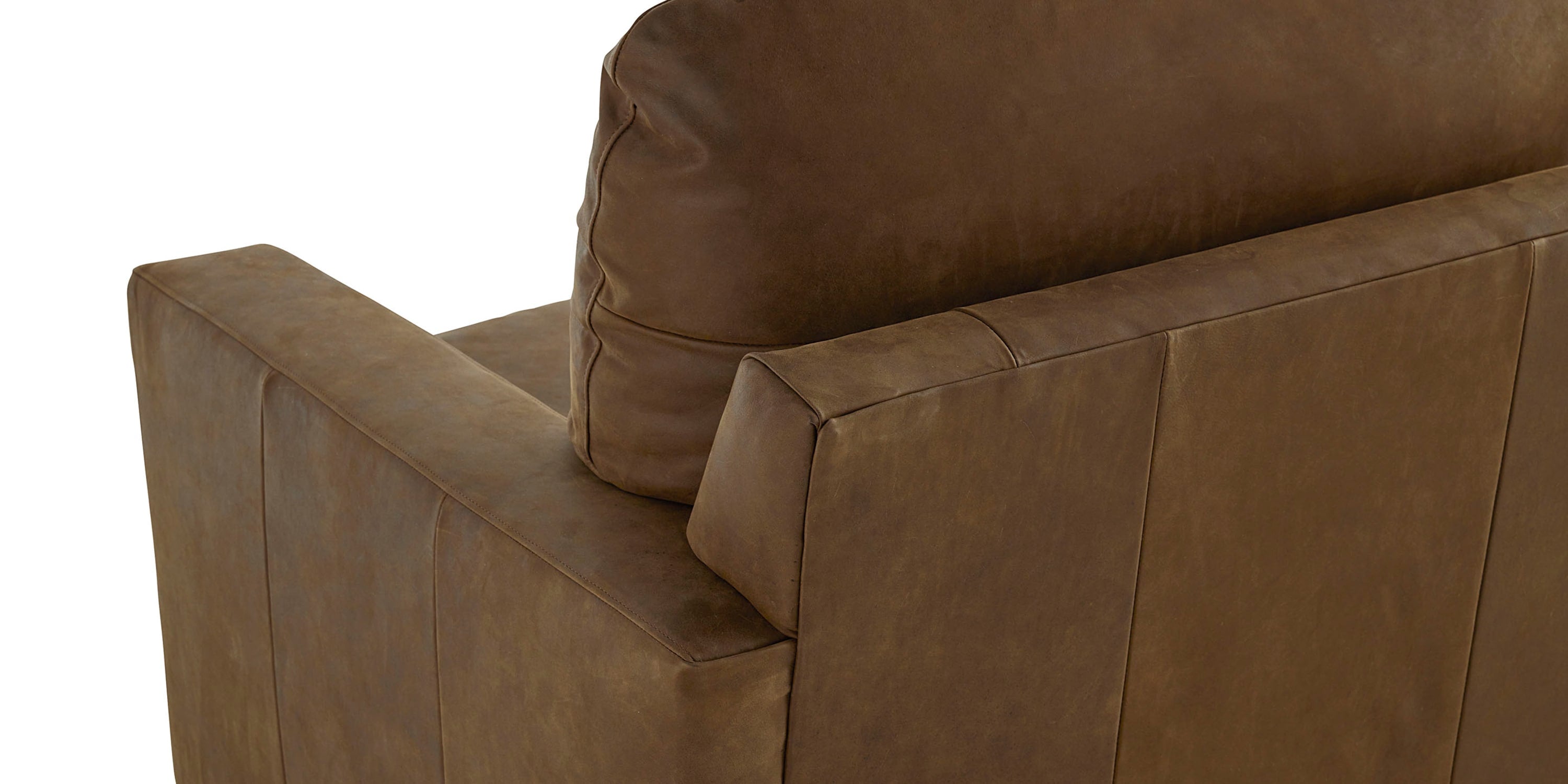 True Custom® Leather Track Arm Chair and a Half Bassett