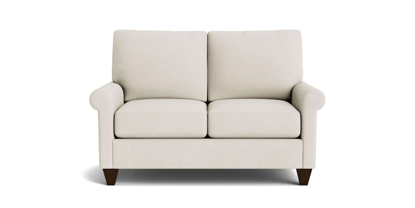 True Custom® Roll Arm Loveseat Bassett