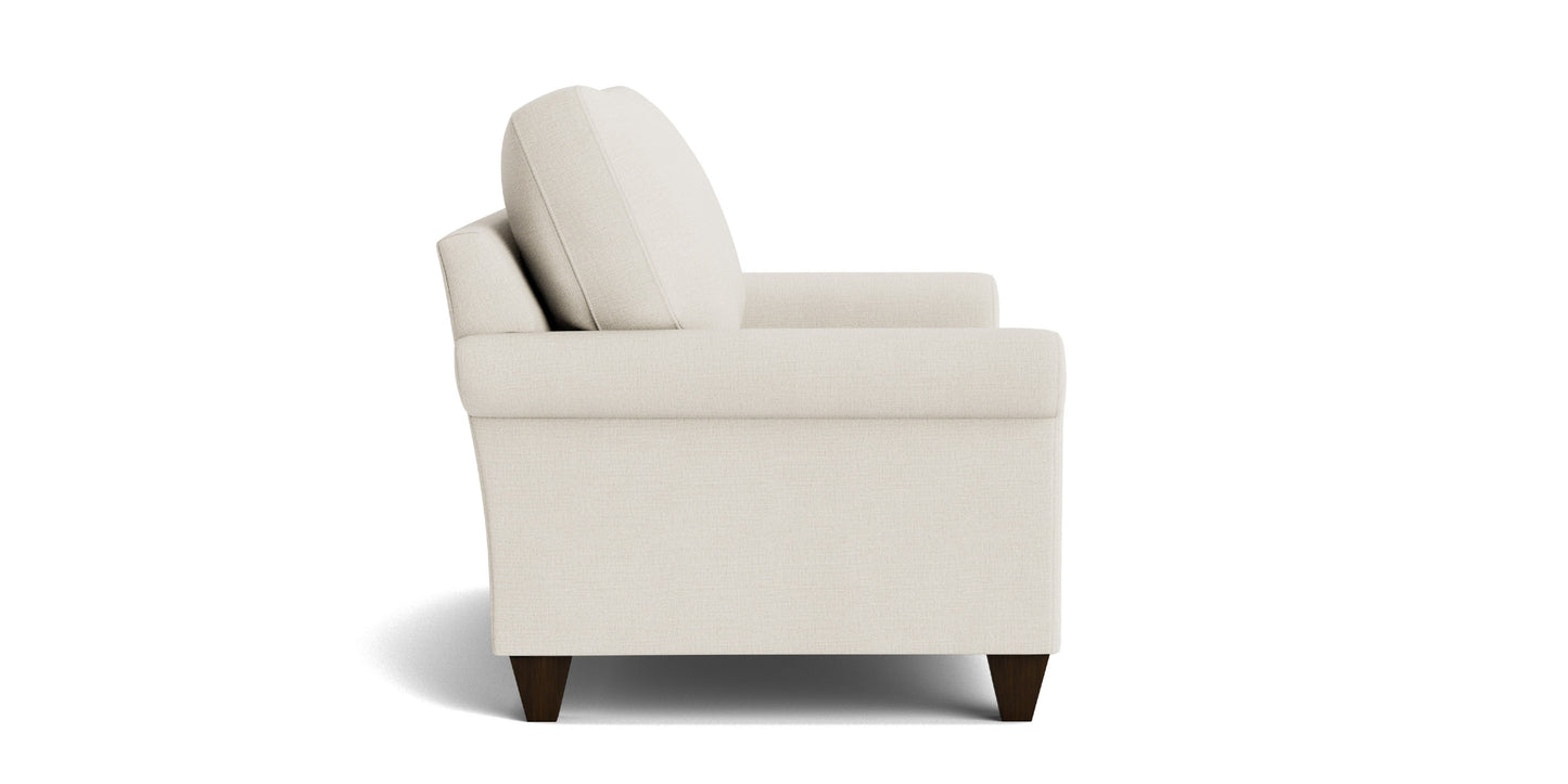 True Custom® Roll Arm Loveseat Bassett