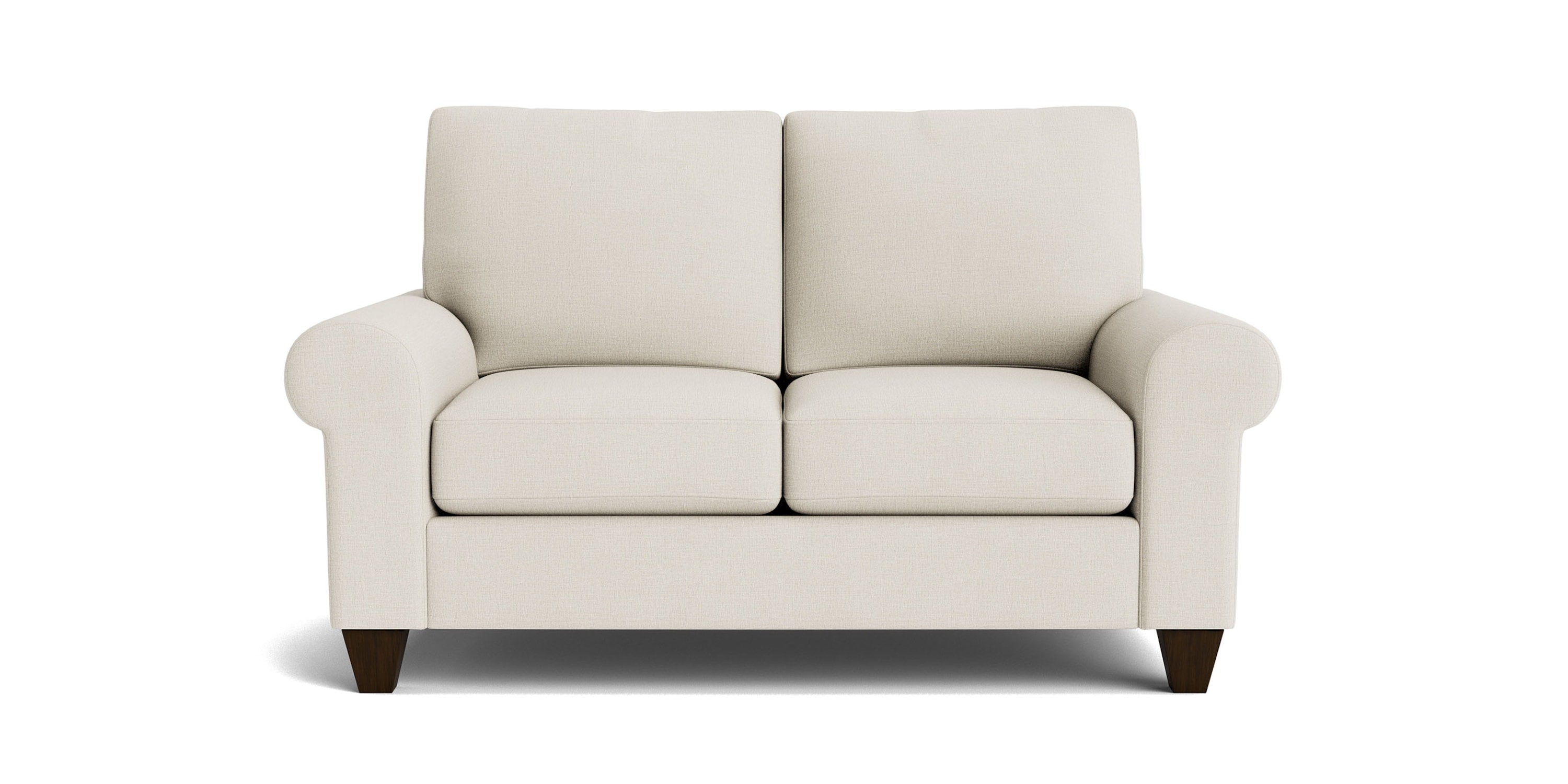 True Custom® Large Roll Arm Loveseat Bassett