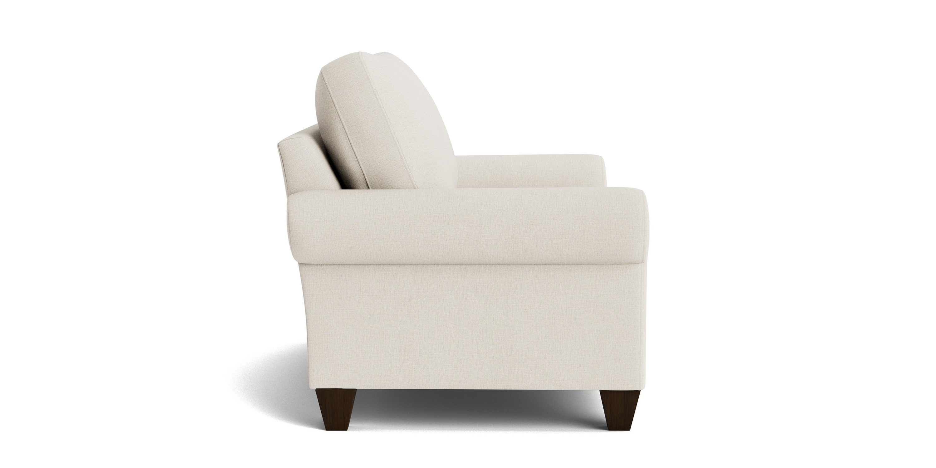 True Custom® Large Roll Arm Loveseat Bassett
