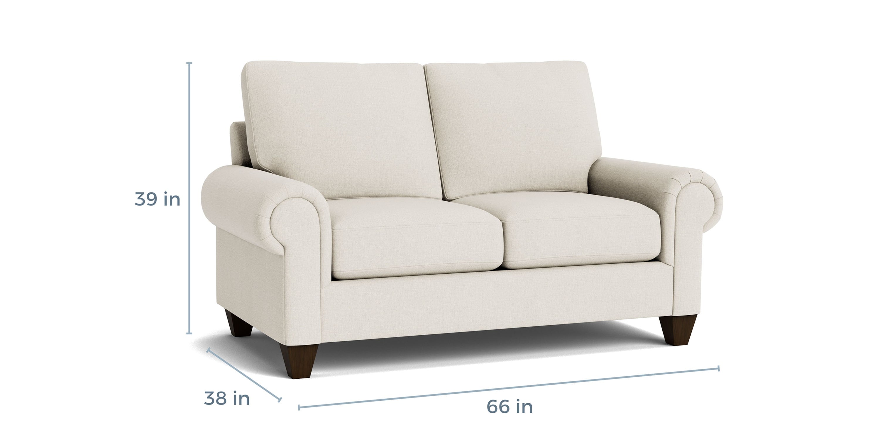 True Custom® Large Panel Arm Loveseat Bassett