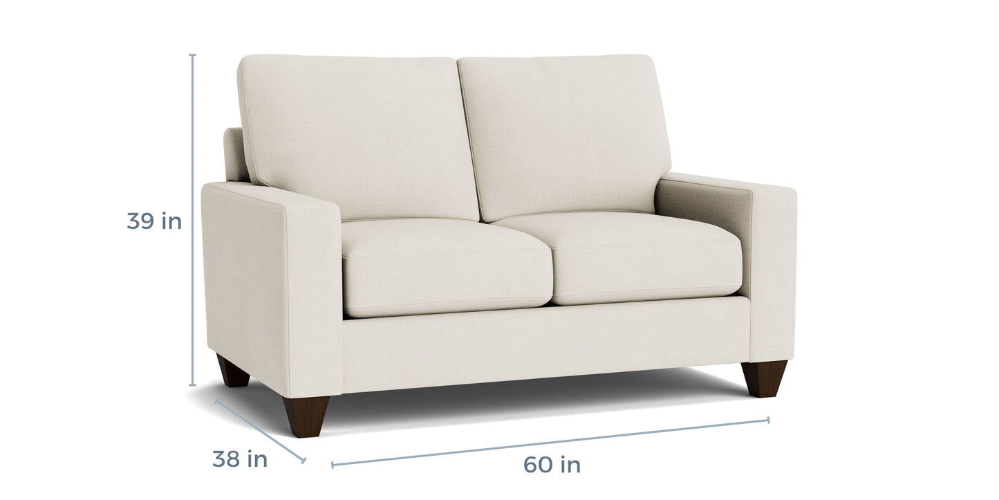 True Custom® Large Track Arm Loveseat Bassett