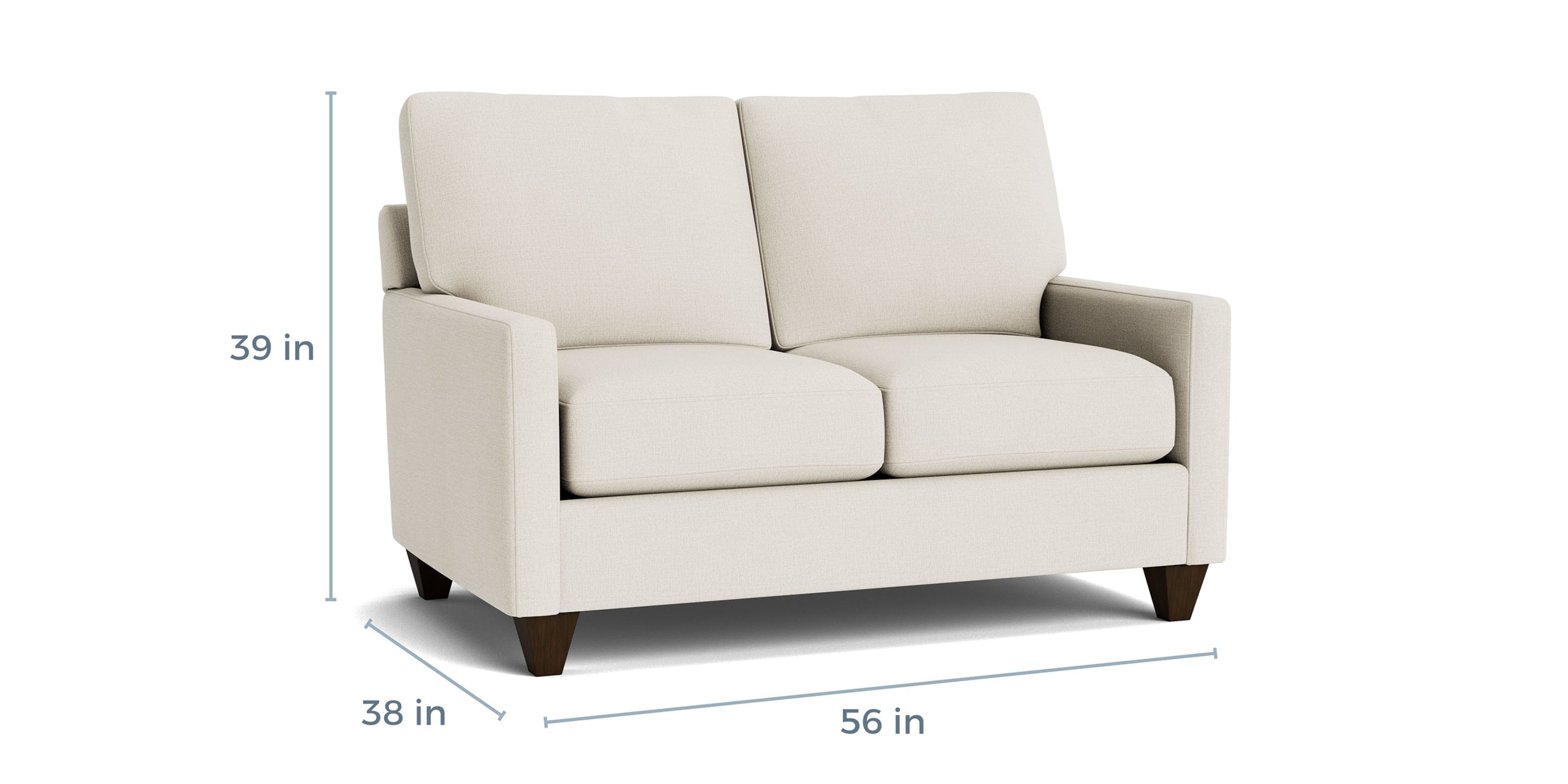 True Custom® Track Arm Loveseat Bassett