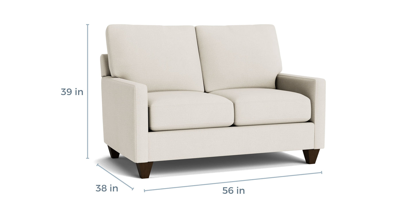 True Custom® Track Arm Loveseat Bassett